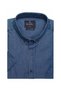 Plus Size Denim Shirt with Half Placket Button Collar (Comfortable Fit) - 3