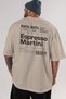 Espresso Martini Oversize Back Printed Beige T-Shirt 100% Cotton Streetwear Premium Comfortable Fit - 5
