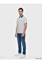 Indigo Polo Collar Striped Men's T-Shirt - 2