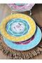 Porcelain Cake Plate Set of 6 19cm Qush Mix - 3