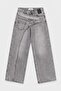 Women's Smoked Palazzo Fit Double Belt Detailed Special Design Denim Jeans - 3
