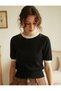 Elegant Knitwear Crew Neck Vintage Women's T-Shirt
