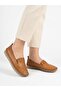 Women's Tan Genuine Leather Orthopedic Soft Sole Casual Shoes