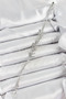 Brass Silver Color Zircon Stone Fish Scale Women's Bracelet Water Resistant Anti-Allergic Non-Tarnish - 2