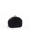 Handmade Evening Dress Classic Mesh Hand Bag Stylish Metallic Thread Metal Burs - 2