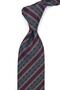 Classic Tie with Burgundy Line Pattern and Handkerchief Kk13776 - 3