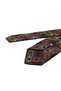 Coffee Orange Motif Pattern Classic Tie with Handkerchief Kk13724 - 5