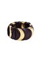 Women's modern gold and brown toned elastic bracelet - 5