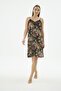 Women's Thin Strap Lace Floral Pattern Short Nightgown Relaxed Cut Home Wear C9T8N371