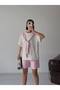 Violessa Oysho Fabric Shawl Collar Shorts Set