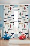 Colorful Flight Patterned Children's Baby Room Background Curtain (Single Wing Pricing)