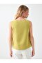 Oil Green Round Neck Woven Blouse - 5