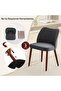 Upholstered Dining Chairs Set of 2, Modern Kitchen Chairs with Back, Fabric Side Chair with Wood Legs for Dining Room Kitchen Restaurant - Grey - 8