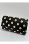 Women's Polka Dot Black Gold Evening Dress Clutch Chain Strap Hand and Shoulder Wedding Engagement Evening Bag - 3