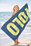 Modern Typography Yolo Blue Yellow Beach Towel-Minimalist Large Lettering Quick Dry Microfiber Towel - 6