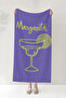 Cocktail Themed Margarita Beach Towel - Tropical Modern Purple Quick Dry Microfiber Towel - 2