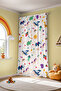 Fun Safari Patterned Children's Baby Room Background Curtain (Single Wing Pricing) - 4
