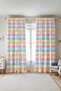 Colorful Hearts Patterned Children's Baby Room Background Curtain (Single Wing Pricing) - 2