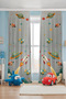 Gray Space Travel Patterned Children's Baby Room Background Curtain (Single Wing Pricing)