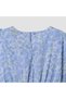 Round Neck Short Sleeves A-Line Dress with Floral Print and Ruffles - 4