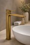 Antique Gold Rain Bowl Sink Faucet Premium Antique Gold Bowl Sink Compatible Sink Fixture - 3