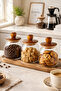 700 ml Acacia Lid Glass Jar Set of 3, Storage Jar with Wooden Lid, Coffee Sugar Cookie Nut Jar