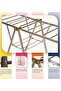Premium Quality Professional Garment Rack Clothes Hanger Folding Laundry Drying Stand 160cm Length - 3