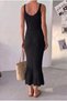 Premium Ecru Openwork Knitwear Maxi Dress Fitted Stylish and Elegant Summer Women's Dress - 4
