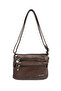 Women's Soft Textured Faux Leather 8-Pocket Shoulder Bag - 5