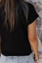 Black Oval Collar Modal Tshirt - 4