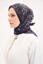 Tencel Monare Scarf Stone Pattern Dark Purple 90X90 - 3