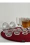 12 Piece Pota Kahve Yanı Set 6 Glass Cups 6 Glass Turkish Coffee Cups Turkish Coffee Presentation Set - 2