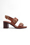Bln S600 Double Strap Gold Buckle Detailed Heeled Shoes - 3