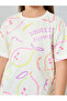 Girls Printed Drop Shoulder Sleeve T-Shirt - 3