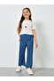 Girls Blue Flare Jeans with Pearl Detail - 2