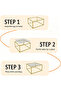 FFD Modern Square Glass Coffee Table - Tempered Glass Top Metal Frame No Assembly Gold/Black - 4