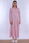 Long Sleeve Maternity Nightgown with Hidden Breastfeeding Feature Effortt - Pink - 2