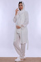 Effortt - Cream Colored Maternity Nursing Pajama Set with Comfortable Cut and Robe for Covered Women. - 7
