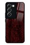 Vivo V30 Lite Red Leather Design Glossy Phone Case