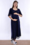 Pregnant and Postpartum Set with Hijab and Breastfeeding Features, 5 Pieces Effortt - Navy Blue - 6