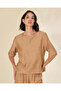 Women Brown Embroidered Blouse