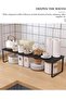 Kitchen Cabinet Shelf Organizers, Microwave Oven Rack Stand, Countertop Storage, Spice Organizer - 5