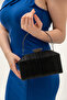 Women's Black Laser Wedding Evening Bag - 5