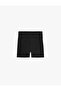 High Waist Slim Fit Interlock Biker Sports Leggings - 4