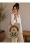 40X40 cm Digital Printed Suede Fabric Women's Shoulder Bag – Multi-Colored Patterned Daily and Beach Bag - 4