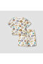 Crew Neck Short Sleeves T-shirt and Shorts Set with Cocomelon Print - 2