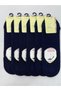 6 Pieces of Bamboo 100% Natural Nylon-Free Solid Colored Silicone Indoor Ballet Socks