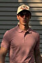 Men's Classic Slim Fit Pink Polo Collar T-Shirt - 5
