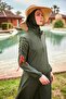 Parachute Fabric Khaki Full Covered Hijab Swimsuit - 4-Piece Set M2432 - 3