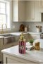 Bird Motif Gold Detailed Striped Porcelain Liquid Soap Dispenser + Dish Sponge + Sponge Holder Set – 500 ml – 20 X 15 X 7 cm - 6